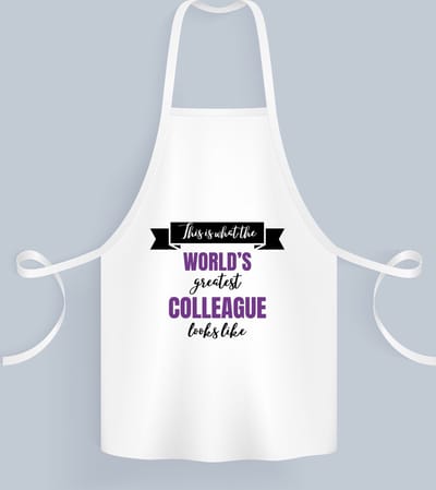 Akyol - world's best colleague Keukenschort - Collega - beste collega - werk - afscheidscadeau - verjaardagscadeau - 82 bij 71 cm