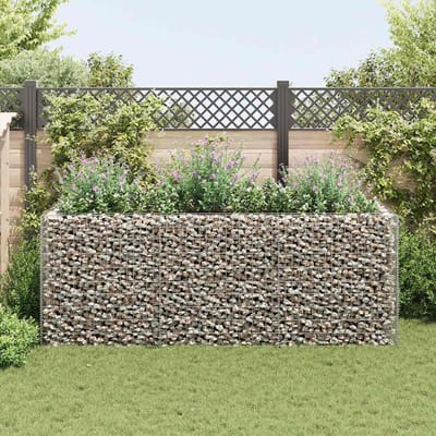 vidaXL - Gabion - plantenbak - verhoogd - 270x90x100 - cm - staal