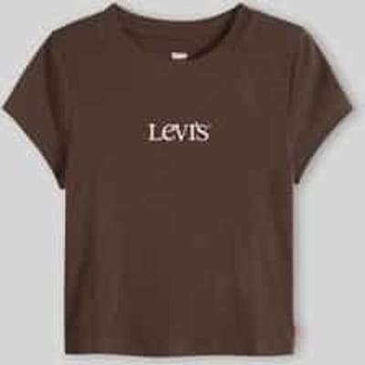 Slim fit t-shirt van katoenmix met logoprint