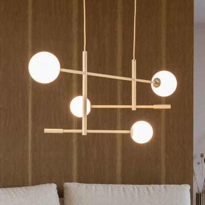 it's about RoMi Hanglamp Copenhagen - Beige - 97x13x215cm - Modern - Hanglampen Eetkamer, Slaapkamer, Woonkamer