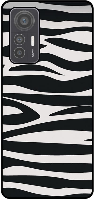 Smartphonica Telefoonhoesje Geschikt voor Xiaomi 12 Lite met zebra opdruk - TPU backcover case zebra design - Zwart Wit geschikt voor Xiaomi 12 Lite