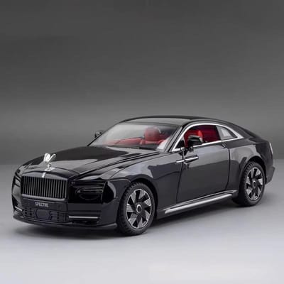 1:24 Modèle Réduit de Voiture en Alliage Métallique Diecast Rolls Royce Spectre Son & Lumière Pull Back Collection Hobby Décoration Cadeau d'Anniversaire Pour Garçon
