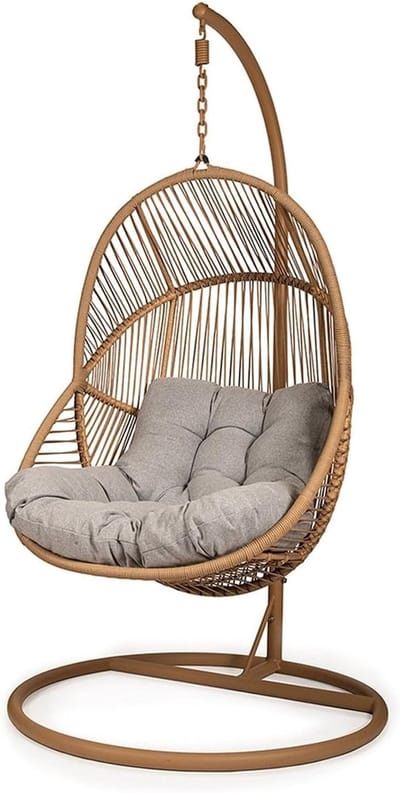 Egg Hangstoel - Hangstoel met Standaard - Chair voor Binnen en Buiten - Relaxhoek
