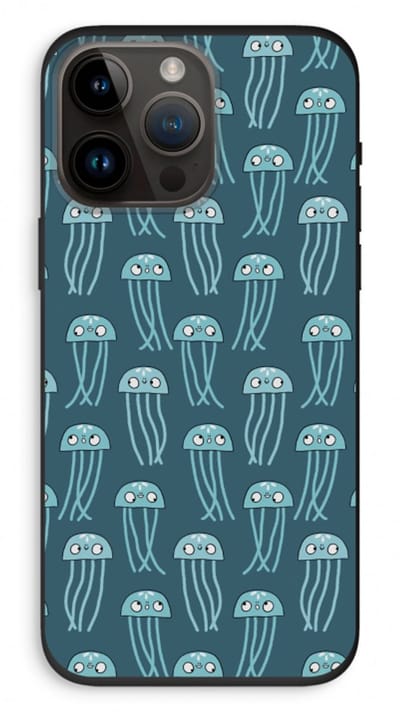 Case Company® - Hoesje geschikt voor iPhone 14 Pro Max hoesje - Kwallie - Biologisch Afbreekbaar Telefoonhoesje - Bescherming alle Kanten en Schermrand