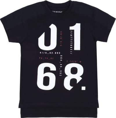Zwart T-shirt, langere achterkant