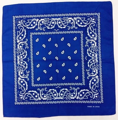 Hip Hop Bandana 100% Katoen Bandana Blauw Vierkante Sjaal 55cm * 55cm Hoofdband Gedrukt Voor vrouwen/Mannen/Jongens/Meisjes 2019 Mode