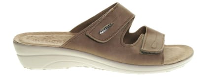 Beige Slippers Velcro Fly Flot maat 40