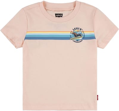 Levi´s ® Kids Retro Stripe Surf T-shirt Met Korte Mouwen Roze 18 Months Jongens