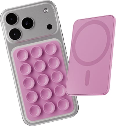Reovo - Zuignap - Roze - Telefoonhoesje Tiktok -Telefoonhouder - geschikt voor iPhone 12 / 13 / 14 / 15 / 16 / 17