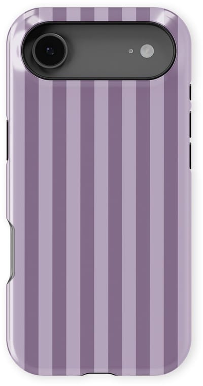 DripCase Gestreept Hoesje geschikt voor iPhone 17 Air | Backcover met Mag | Stripes Motief | Trendy Case geschikt voor iPhone 17 Air met Strepen Lavender Beam