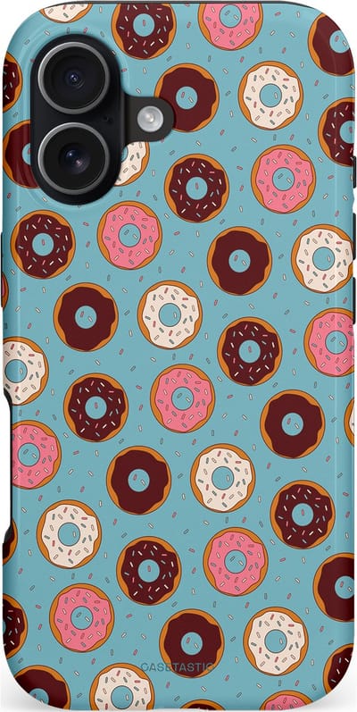 Casetastic hoesje geschikt voor Apple iPhone 17 - MagSafe - Dubbellaagse bescherming - Donut Dromen - Fashion Case - Lichtblauw Bruin Bordeaux Saliegroen