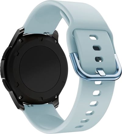 By Qubix - Geschikt voor Garmin bandje - Geschikt voor Garmin Vivoactive 4 / 4L - Siliconen sportband - Lichtblauw - Smartwatch bandje 22mm
