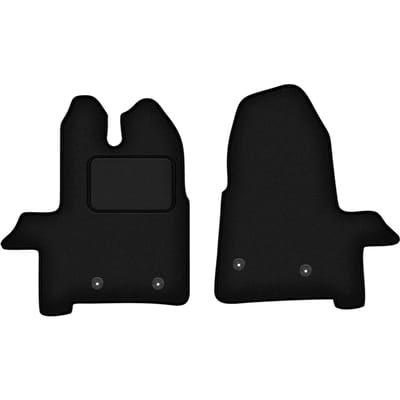 Zwarte veloursmatten voor: Ford Transit bestelwagen (2019-)