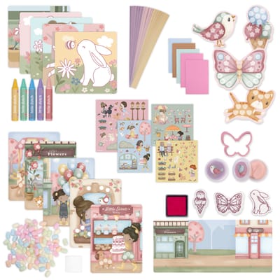 Little Dutch Rosa & Friends knutseldoos, knutselpakket junior - creatief speelgoed 3 jaar - knutselen cadeautip kleuter