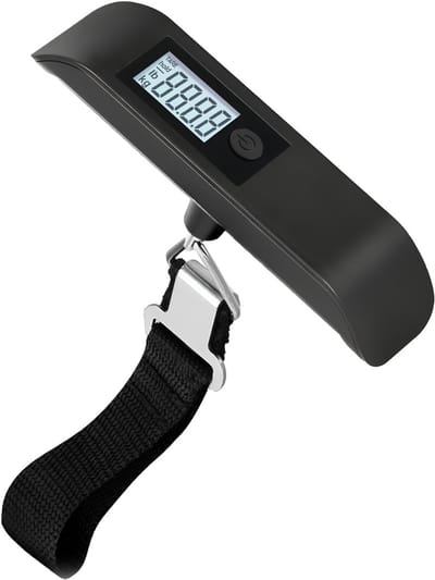 KAD® Bagageweegschaal - Tot 50 kg - Bagageweger - Weegschaal - Zwart - 14cm x 4cm x 3cm