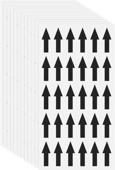 Pijl Stickers - Direction Stickers - Industriële Markering - Waterproof PVC Materiaal - 3x1 cm - Zwart