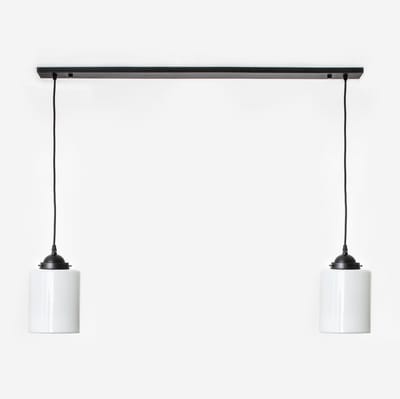 2 x Strakke Cilinder lampen aan plafondbalk Moonlight - Art Deco Trade