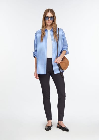 Legging met flatterende naden aan de achterkant en een decoratieve split dames COMMA