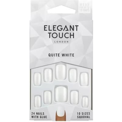 Polished Colour Nails With Glue Squoval #quite White