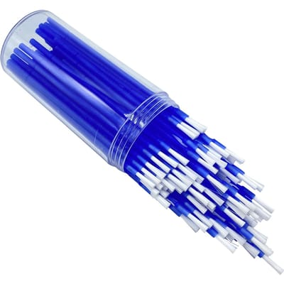100 Pièces Applicateurs Longs Jetables Dentaires Micro-Brosse Blanchiment des Dents Matériaux Dentaires Oraux Accessoires blue