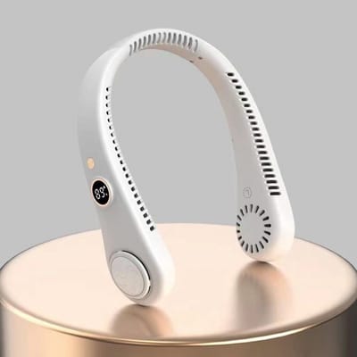 Nekventilator met Display - Nek Ventilator - Nekventilator met Koeling - Neck Fan - Draagbare Nek Ventilator - Gezichtsventilator - Hals Ventilator - Nek Fan - Hoofd Ventilator - Nek Airco - Nek Ventilator Oplaadbaar USB