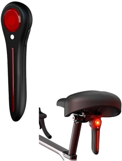 KZQ Fiets achterlicht met remsensor intelligent 6 modi voor scooter mountainbike en racefiets