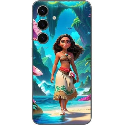 Coque de téléphone - Maniacase - Samsung Galaxy S24 Plus - Souple - Silicone - VAIANA ART ANIME zwart