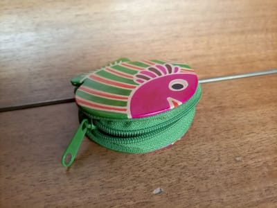 Floz Design kinderportemonnee met rits - portemonnee dier vis - fairtrade geldbuidel