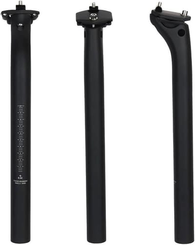 Zadelpen Fiets - Fietszadelpen Onderdeel - Sportief Fietsen - Lichtgewicht Carbon - 27.2 x 350 mm - Mat Zwart