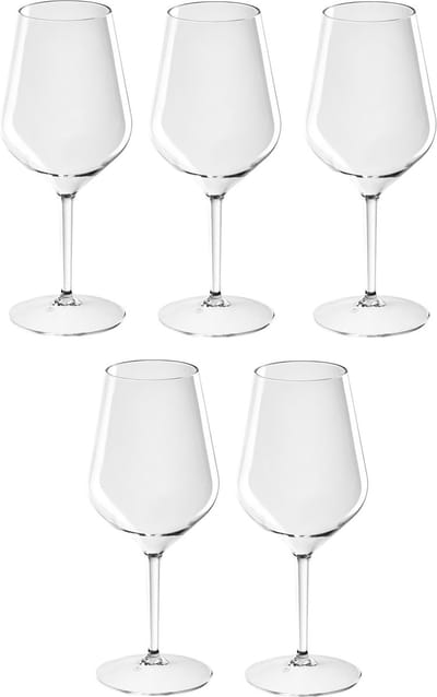 Santex Wijnglas - onbreekbaar kunststof - 5x - 47 cl - 470 ml - witte en rode wijn glazen