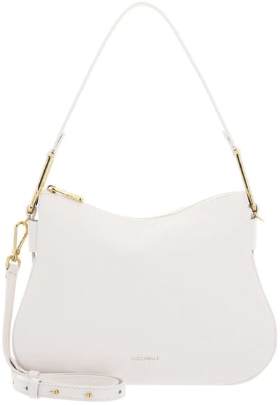 COCCINELLE Leren Schoudertas Magie Soft Shoulder Bag Blanco Crème