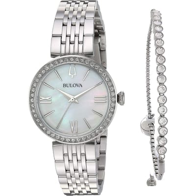 Bulova 96X153 Horloge - Staal - Zilverkleurig - Ø 30 mm
