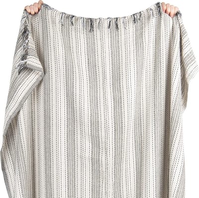 Clayre & Eef Plaid 125*150 cm Beige Katoen Deken Kleed