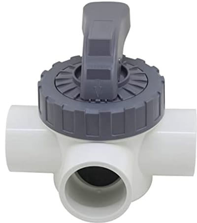 3-weg zwembadventiel PVC kogelkraan 50-63mm - Poolkraan voor perfect waterbeheer