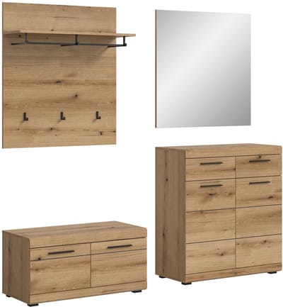 xonox.home 4-delige garderobecombinatie Scout Evoke Oak 195x197 cm