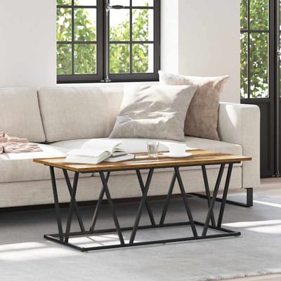 vidaXL Salontafel Oud Hout 100 x 50 x 40 cm Bewerkt hout en metaal