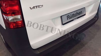 Bumperbeschermer Mercedes Vito, V-klasse (W447) 2014+ Kunststof profiel (zwart)