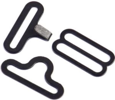 Vlinderstrik haken, set 3 st. haakjes, Zwart, voor 1 Vlinderdas