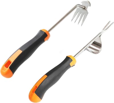 2-delige onkruidverdelger van roestvrij staal met ergonomische handgreep voor tuin en gazon