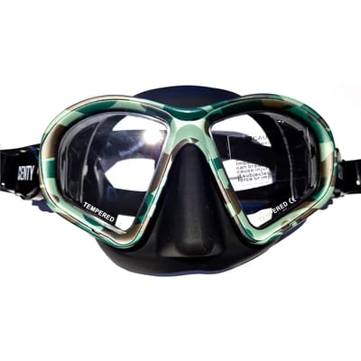 Denty Camo Speervissen Masker Groen Man,Vrouw