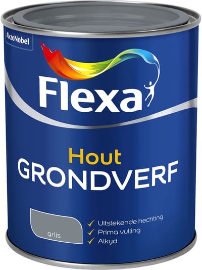 Flexa Grondverf - Hout - Grijs - 750ml