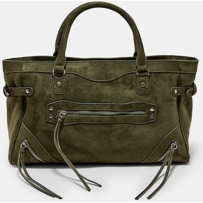 Stradivarius Citytas met ritstrekkers  Kaki OS