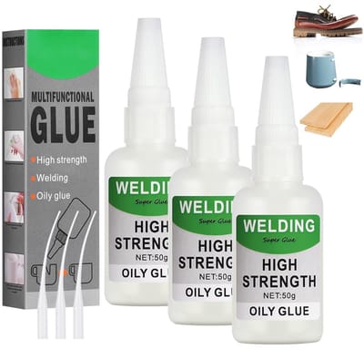 SPHProducts - Universele Lijm - 3 Stuks Krachtige Superlijm - Waterdicht en Sterk - 50 g - Voor Kunststof, Metaal, Keramiek en Leer