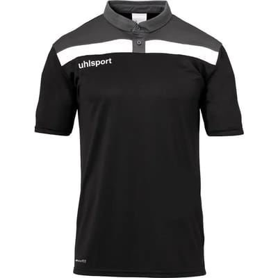 Uhlsport Offense 23 Polo Heren - Zwart / Antraciet / Limoen | Maat: 4XL