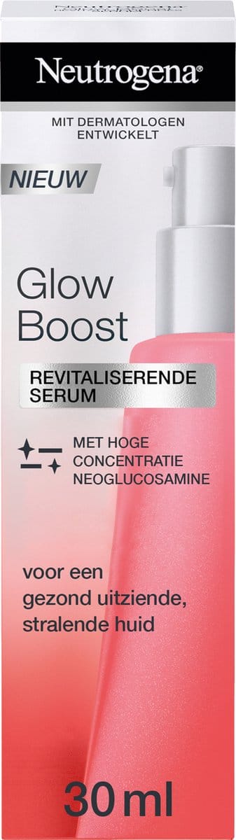 Neutrogena Glow Boost Revitalizing Serum, revitaliserend serum met Neoglucosamine tegen eerste tekenen van huidveroudering, roodheid en pigmentvlekken, 1 x 30 ml