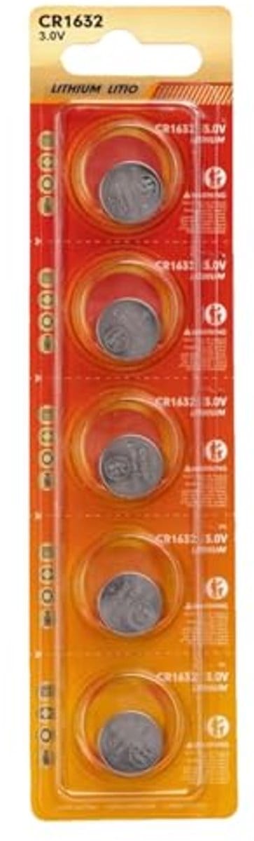 CR1632 Lithium Knoopcellen - 5 stuks, Lekvrij, Milieuvriendelijk, Lange Levensduur