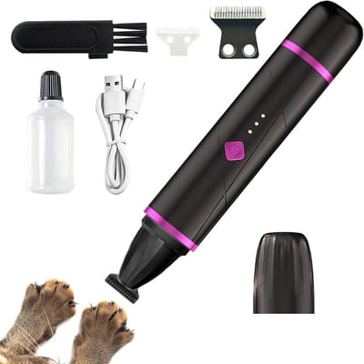 Poot Haar Trimmer - Huisdier Verzorging - Precisie Trimmen - Ingebouwde LED-verlichting - 21 cm Pakket - Wit