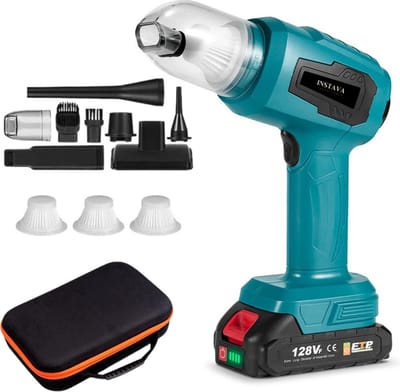 Instava - Accu Auto Stofzuiger incl. 1x Accu (2.0Ah) - Geschikt voor Makita 18v Accu - Handstofzuiger Draadloos - Autostofzuiger - Kruimeldief - Mini Stofzuiger