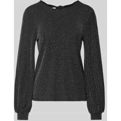 Regular fit shirt met lange mouwen met opvallend metallic all-over motief, model 'CAROL'