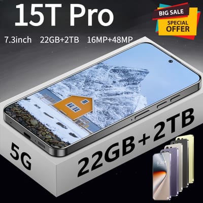 Smartphone 15T Pro Origineel 7800mAh Mobiele Telefoon Gezichtsherkenning Mobiele Telefoons 7.3 HD Scherm Robuuste Outdoor Wereldwijde Mobiele Telefoons